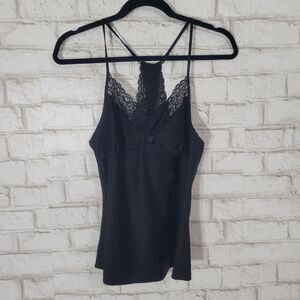 Linea Donatella black lace tank